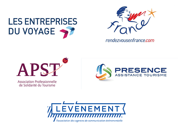 Nos affiliations : Les entreprises de voyage, rendezvousenfrance.com , Association Professionnelle de Solidarité du Tourisme, Présence Assistance Tourisme