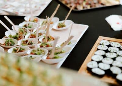 Buffet servi lors de la convention annuelle des franchisés à Paris